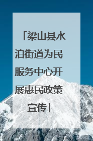 梁山县水泊街道为民服务中心开展惠民政策宣传