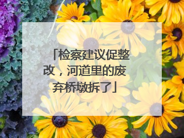 检察建议促整改，河道里的废弃桥墩拆了
