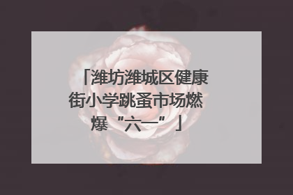 潍坊潍城区健康街小学跳蚤市场燃爆“六一”