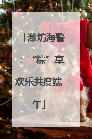 潍坊海警：“粽”享欢乐共度端午