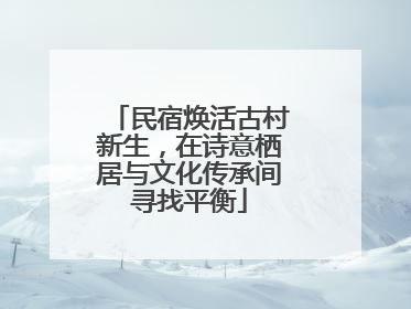 民宿焕活古村新生，在诗意栖居与文化传承间寻找平衡