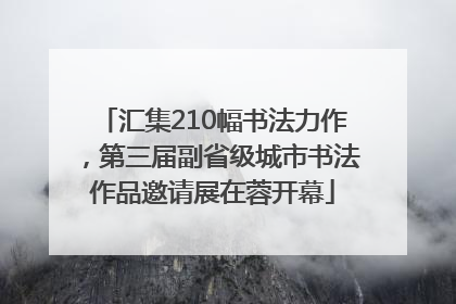 汇集210幅书法力作，第三届副省级城市书法作品邀请展在蓉开幕