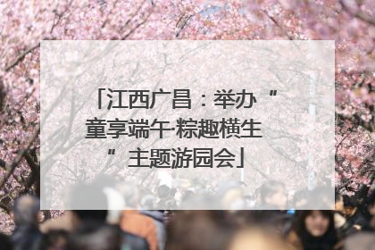 江西广昌：举办“童享端午·粽趣横生”主题游园会