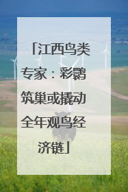 江西鸟类专家：彩鹮筑巢或撬动全年观鸟经济链