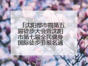 沈阳都市圈第五届徒步大会暨沈阳市第七届全民健身国际徒步节报名通道开启