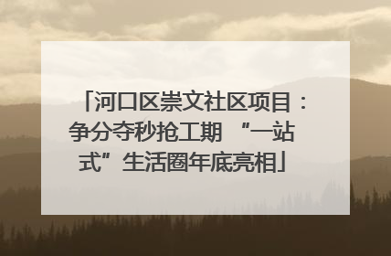 河口区崇文社区项目：争分夺秒抢工期 “一站式”生活圈年底亮相