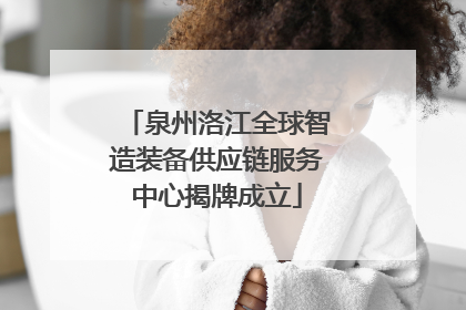 泉州洛江全球智造装备供应链服务中心揭牌成立