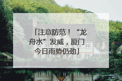 注意防范！“龙舟水”发威，厦门今日雨势仍劲