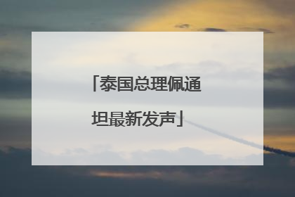 泰国总理佩通坦最新发声