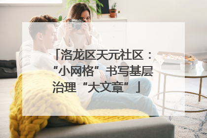 洛龙区天元社区：“小网格”书写基层治理“大文章”