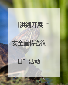 洪湖开展“安全宣传咨询日”活动