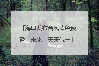海口发布台风蓝色预警，未来三天天气→