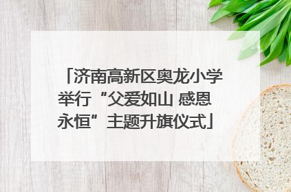 济南高新区奥龙小学举行“父爱如山 感恩永恒”主题升旗仪式