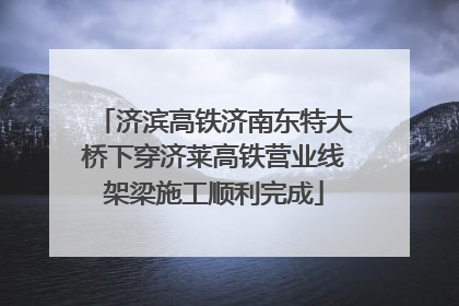 济滨高铁济南东特大桥下穿济莱高铁营业线架梁施工顺利完成