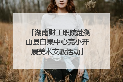 湖南财工职院赴衡山县白果中心完小开展美术支教活动
