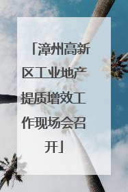 漳州高新区工业地产提质增效工作现场会召开