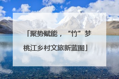 聚势赋能，“竹”梦桃江乡村文旅新蓝图