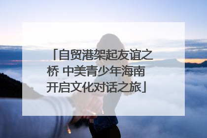 自贸港架起友谊之桥 中美青少年海南开启文化对话之旅
