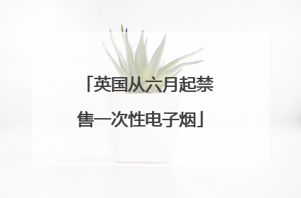 英国从六月起禁售一次性电子烟