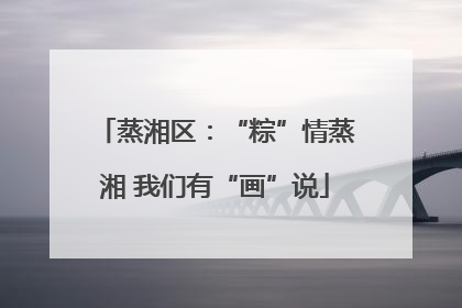 蒸湘区：“粽”情蒸湘 我们有“画”说