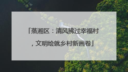 蒸湘区：清风拂过幸福村，文明绘就乡村新画卷