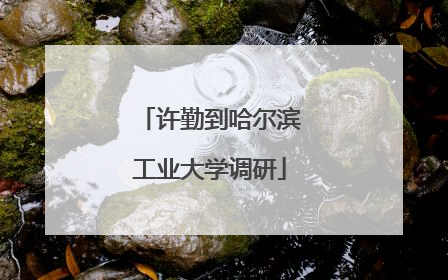 许勤到哈尔滨工业大学调研
