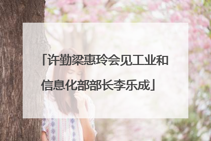 许勤梁惠玲会见工业和信息化部部长李乐成