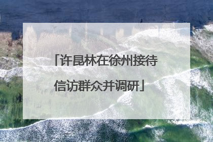 许昆林在徐州接待信访群众并调研