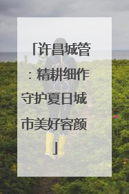 许昌城管：精耕细作守护夏日城市美好容颜