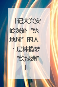 记大兴安岭深处“绣地球”的人：层林揽梦“绘绿洲”