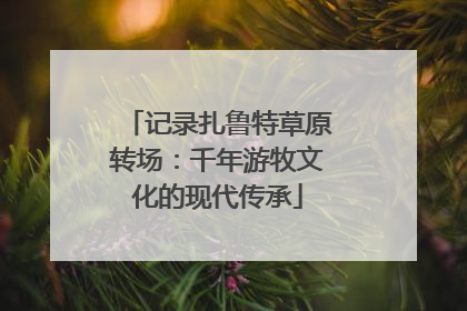 记录扎鲁特草原转场：千年游牧文化的现代传承