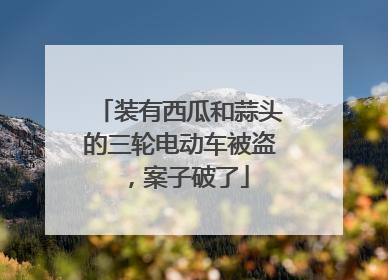 装有西瓜和蒜头的三轮电动车被盗，案子破了