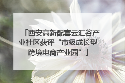 西安高新配套云汇谷产业社区获评“市级成长型跨境电商产业园”