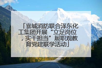 襄城消防联合泽东化工集团开展“立足岗位，实干担当”履职观教育党建联学活动