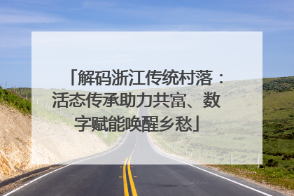 解码浙江传统村落：活态传承助力共富、数字赋能唤醒乡愁