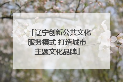 辽宁创新公共文化服务模式 打造城市主题文化品牌