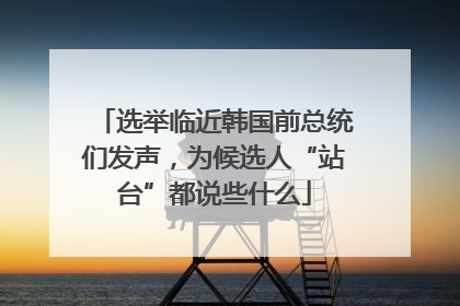 选举临近韩国前总统们发声，为候选人“站台”都说些什么