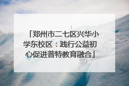 郑州市二七区兴华小学东校区：践行公益初心促进普特教育融合