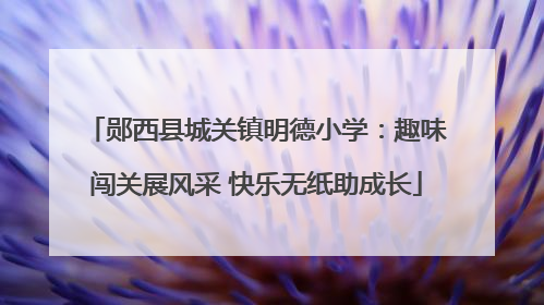 郧西县城关镇明德小学：趣味闯关展风采 快乐无纸助成长