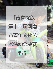 青春绽放！第十一届湖南省青年文化艺术活动总决赛举行