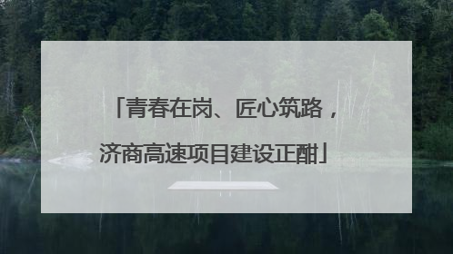 青春在岗、匠心筑路，济商高速项目建设正酣