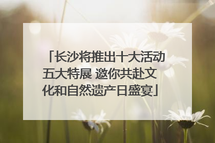 长沙将推出十大活动五大特展 邀你共赴文化和自然遗产日盛宴