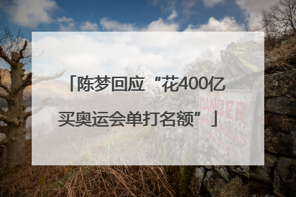 陈梦回应“花400亿买奥运会单打名额”