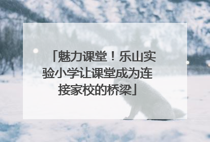 魅力课堂！乐山实验小学让课堂成为连接家校的桥梁