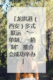 龙拱港（西安）多式联运 “一单制、一箱制” 推介会成功举办