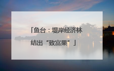 鱼台：堤岸经济林结出“致富果”