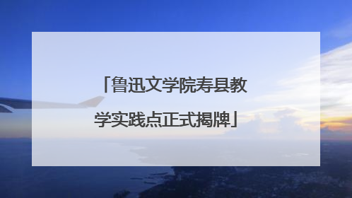 鲁迅文学院寿县教学实践点正式揭牌