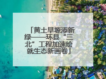 黄土旱塬添新绿——环县“三北”工程加速绘就生态新画卷