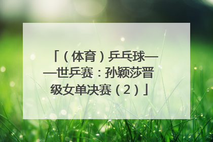 （体育）乒乓球——世乒赛：孙颖莎晋级女单决赛（2）