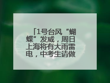1号台风“蝴蝶”发威，周日上海将有大雨雷电，中考生请做好防范准备